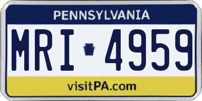 PA license plate MRI4959