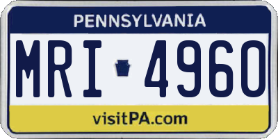PA license plate MRI4960