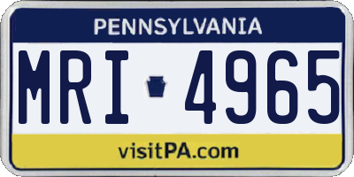 PA license plate MRI4965