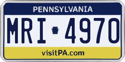 PA license plate MRI4970