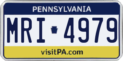 PA license plate MRI4979