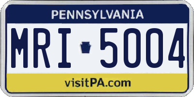 PA license plate MRI5004