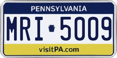 PA license plate MRI5009