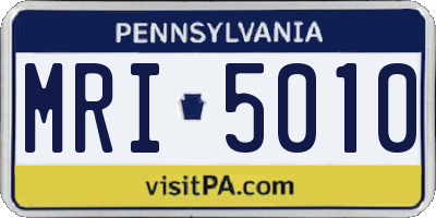 PA license plate MRI5010