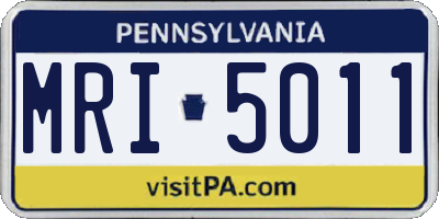 PA license plate MRI5011