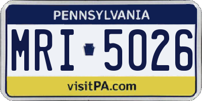 PA license plate MRI5026