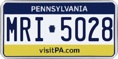PA license plate MRI5028