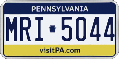PA license plate MRI5044