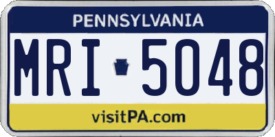 PA license plate MRI5048