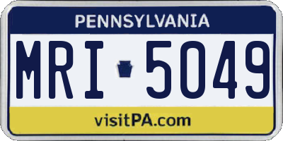 PA license plate MRI5049