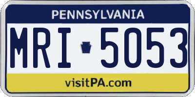 PA license plate MRI5053