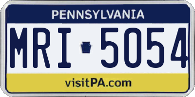 PA license plate MRI5054