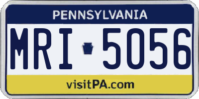 PA license plate MRI5056