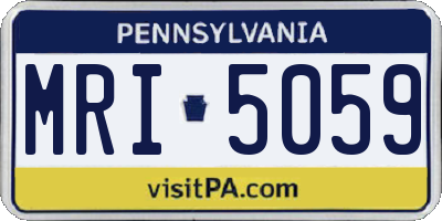 PA license plate MRI5059