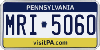 PA license plate MRI5060