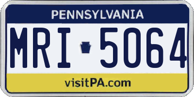 PA license plate MRI5064