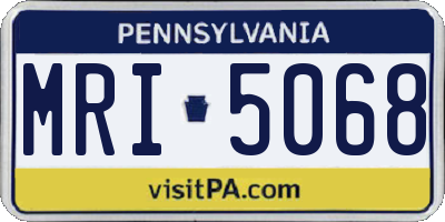 PA license plate MRI5068