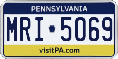PA license plate MRI5069