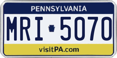 PA license plate MRI5070