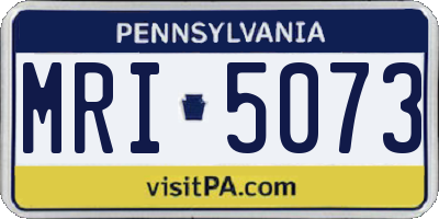 PA license plate MRI5073