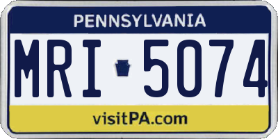 PA license plate MRI5074