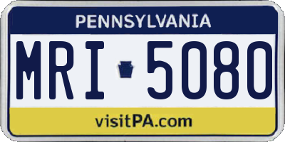 PA license plate MRI5080