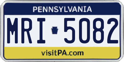 PA license plate MRI5082