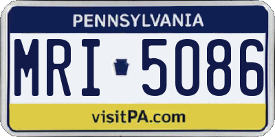 PA license plate MRI5086