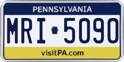 PA license plate MRI5090