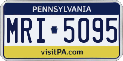 PA license plate MRI5095