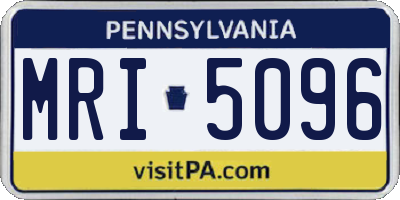 PA license plate MRI5096