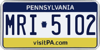 PA license plate MRI5102