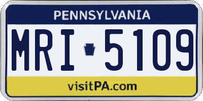 PA license plate MRI5109
