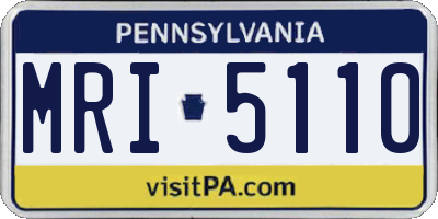 PA license plate MRI5110