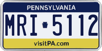 PA license plate MRI5112