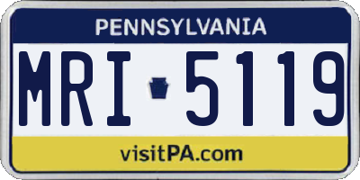 PA license plate MRI5119