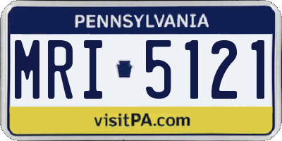 PA license plate MRI5121