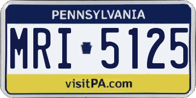 PA license plate MRI5125
