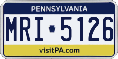 PA license plate MRI5126