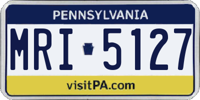 PA license plate MRI5127