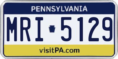 PA license plate MRI5129