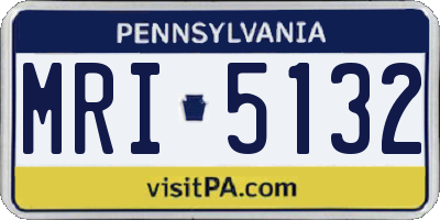 PA license plate MRI5132
