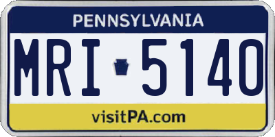 PA license plate MRI5140