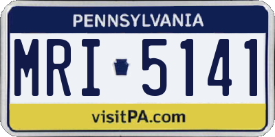 PA license plate MRI5141