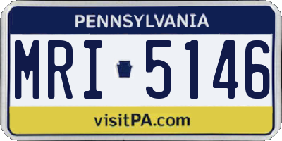 PA license plate MRI5146