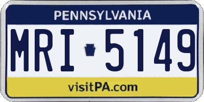 PA license plate MRI5149