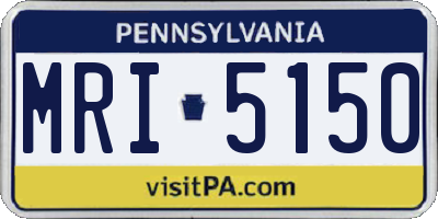 PA license plate MRI5150