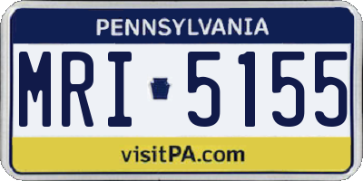 PA license plate MRI5155