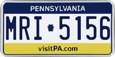 PA license plate MRI5156