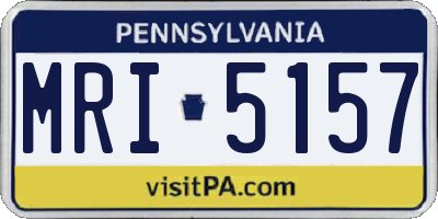 PA license plate MRI5157